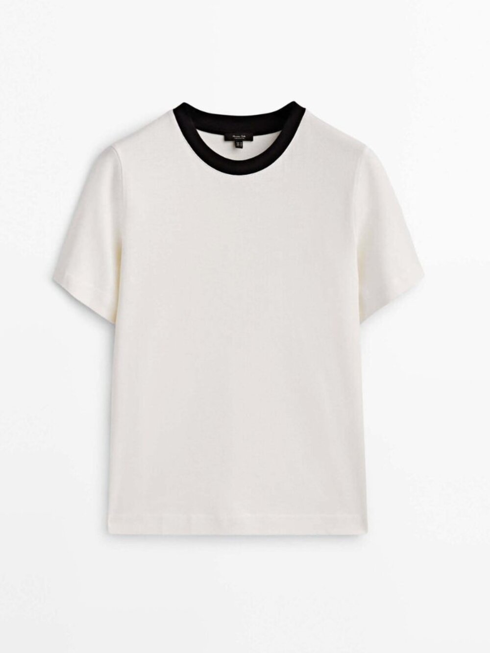 Massimo Dutti Short Sleeve Contrast T Shirt